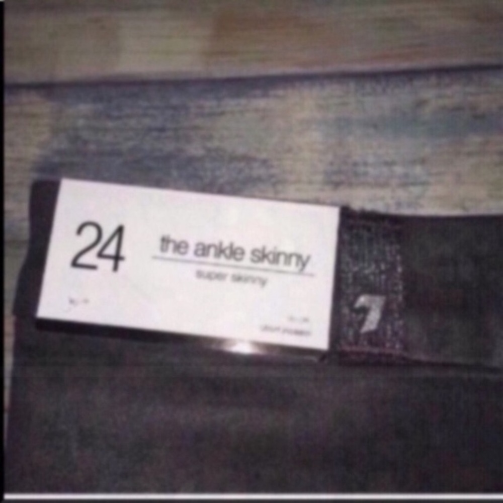 NWT 7 For All Mankind Charcoal Grey The Ankle Skinny - Picture 5 of 9